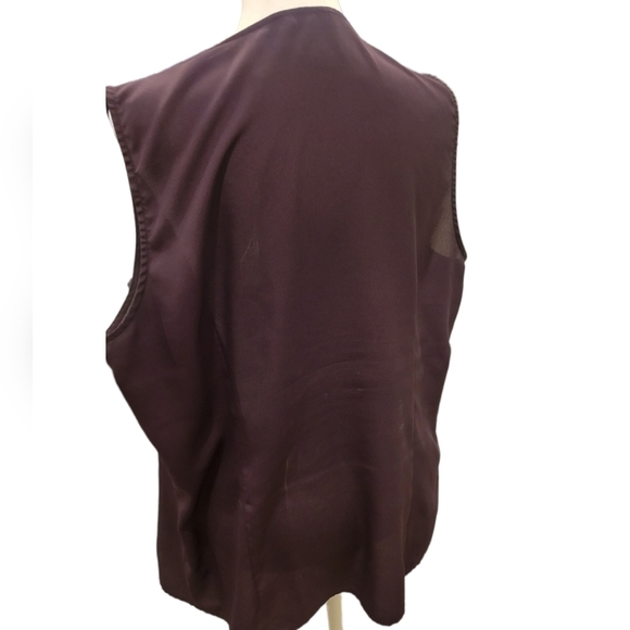 𝅺the Limited Plum / Purple Sleeveless Blouse for Fall Size XL - Picture 4 of 5